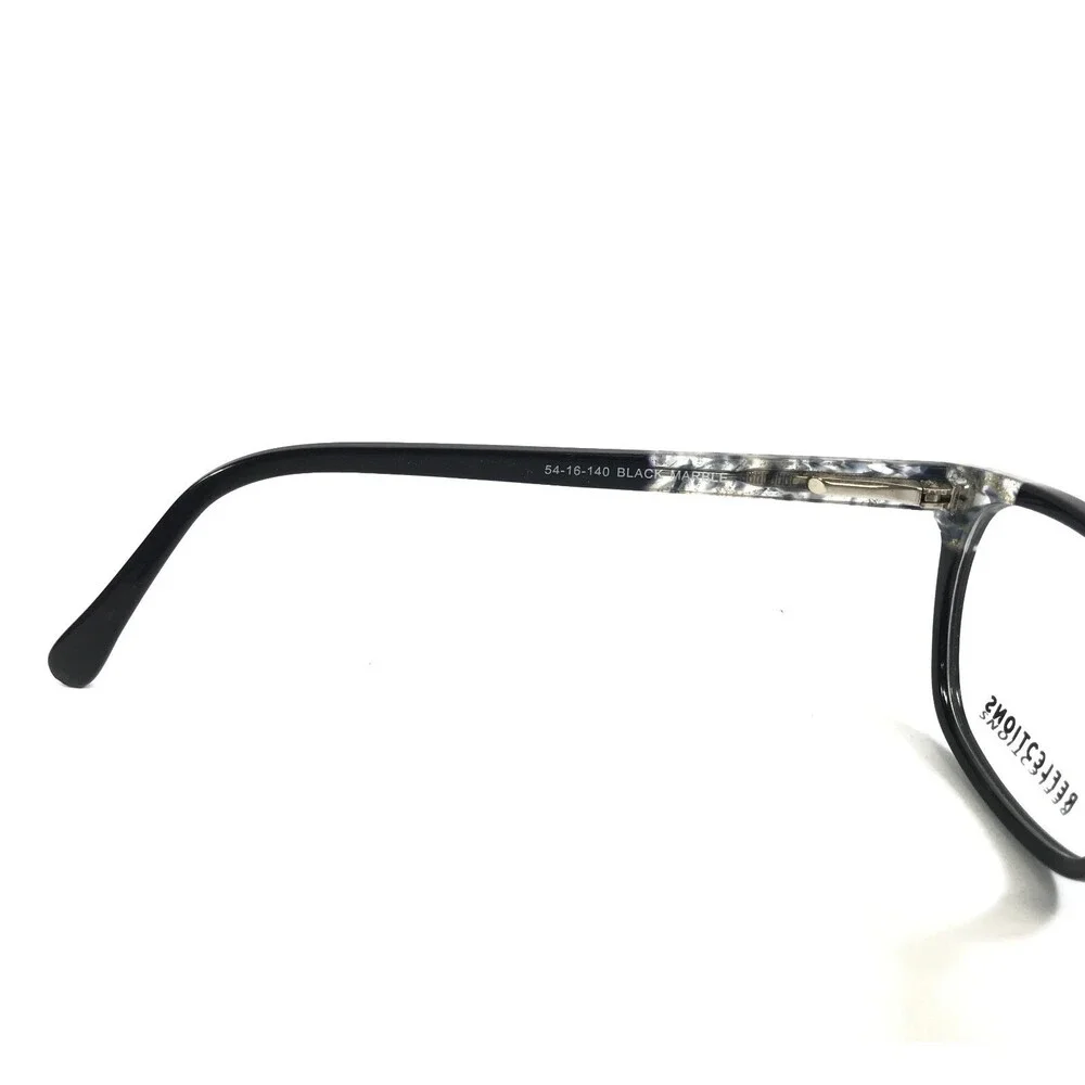 Reflections Eyeglasses Frames R777 Black Marble Cat Eye Full Rim 54-16-140